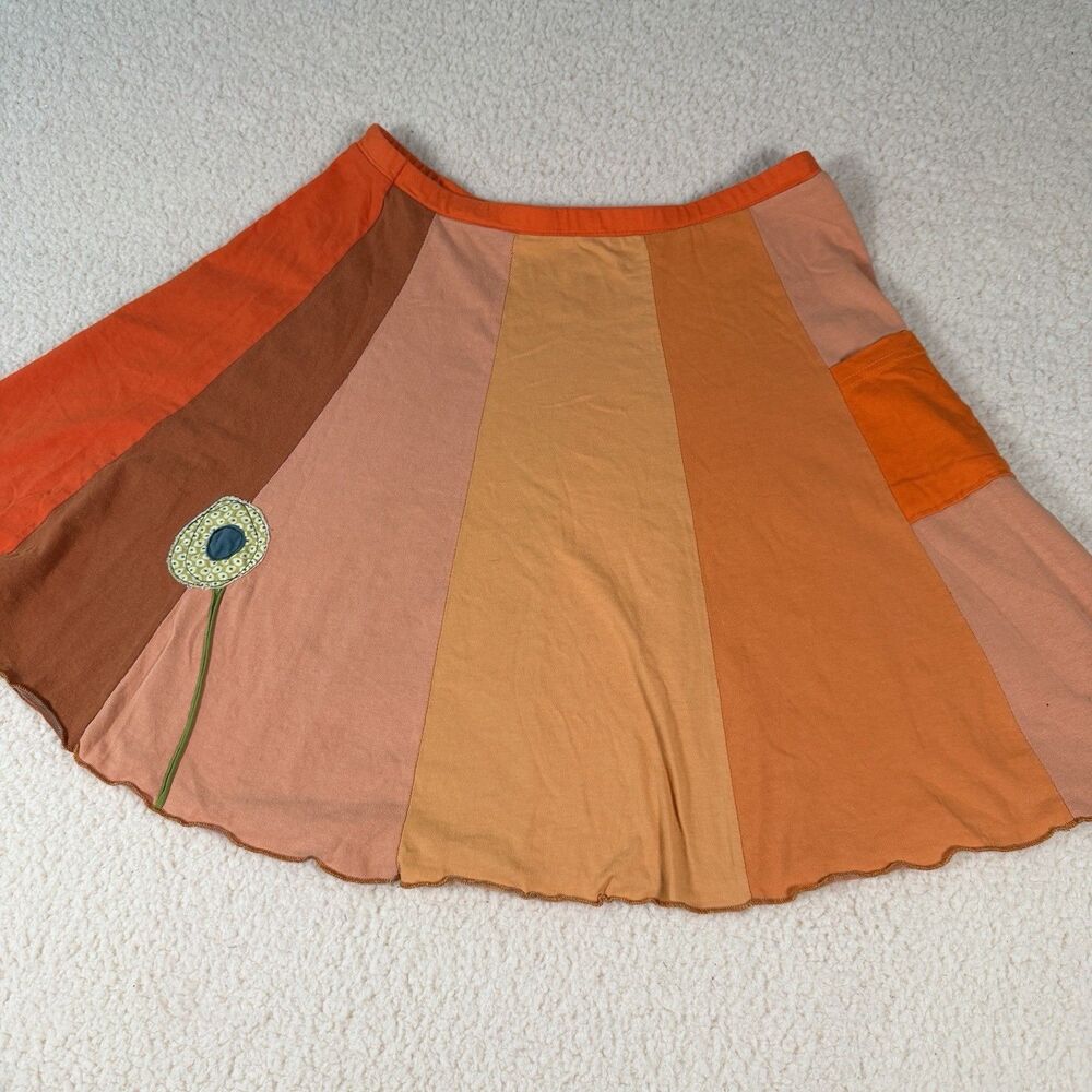 VTG Y2K Multicolor Boho Indie Mini Skirt Womens Size M